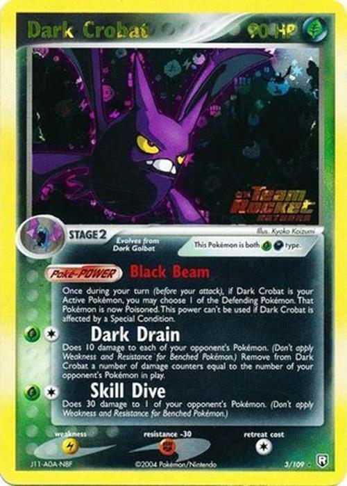Dark Crobat (3/109) (Stamped) [EX: Team Rocket Returns] | Jomio and Rueliete's Cards and Comics