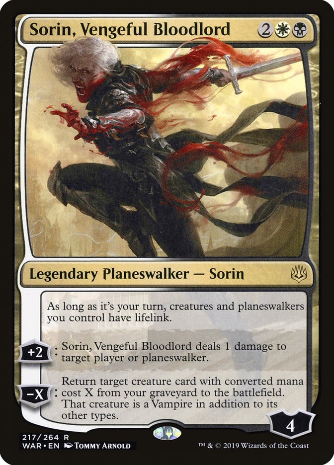 Sorin, Vengeful Bloodlord [War of the Spark] | Jomio and Rueliete's Cards and Comics