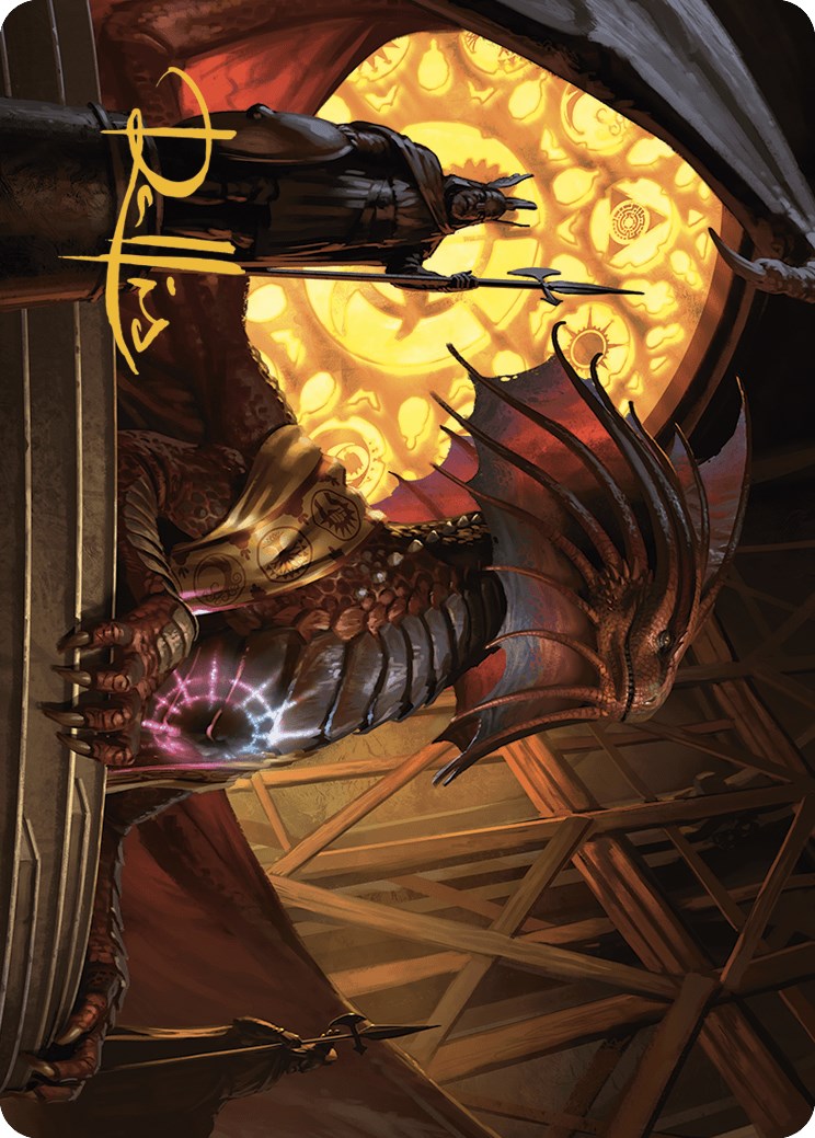 Niv-Mizzet, Guildpact Art Card (21/49) (Gold-Stamped Signature) [Murders at Karlov Manor Art Series] | Jomio and Rueliete's Cards and Comics
