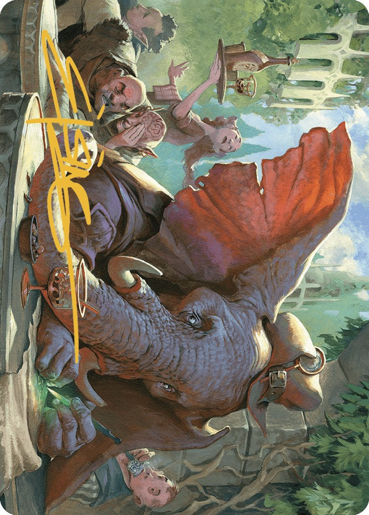 Loxodon Eavesdropper Art Card (Gold-Stamped Signature) [Murders at Karlov Manor Art Series] | Jomio and Rueliete's Cards and Comics