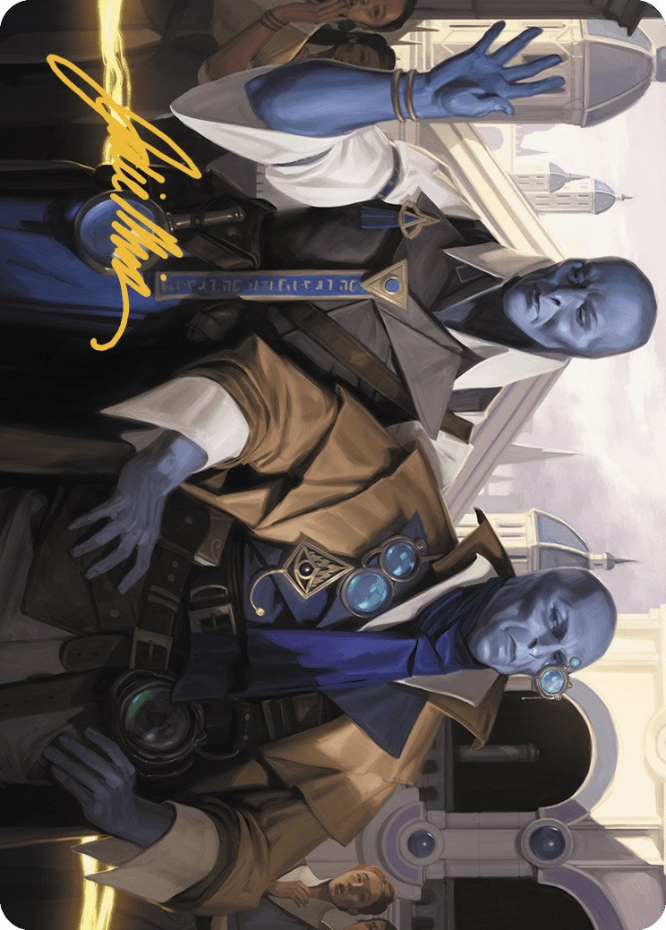 Hotshot Investigators Art Card (Gold-Stamped Signature) [Murders at Karlov Manor Art Series] | Jomio and Rueliete's Cards and Comics