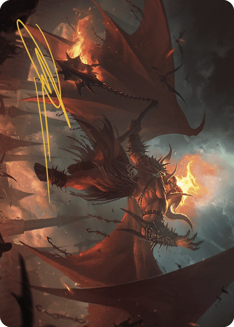 Rakdos, Patron of Chaos Art Card (22/49) (Gold-Stamped Signature) [Murders at Karlov Manor Art Series] | Jomio and Rueliete's Cards and Comics