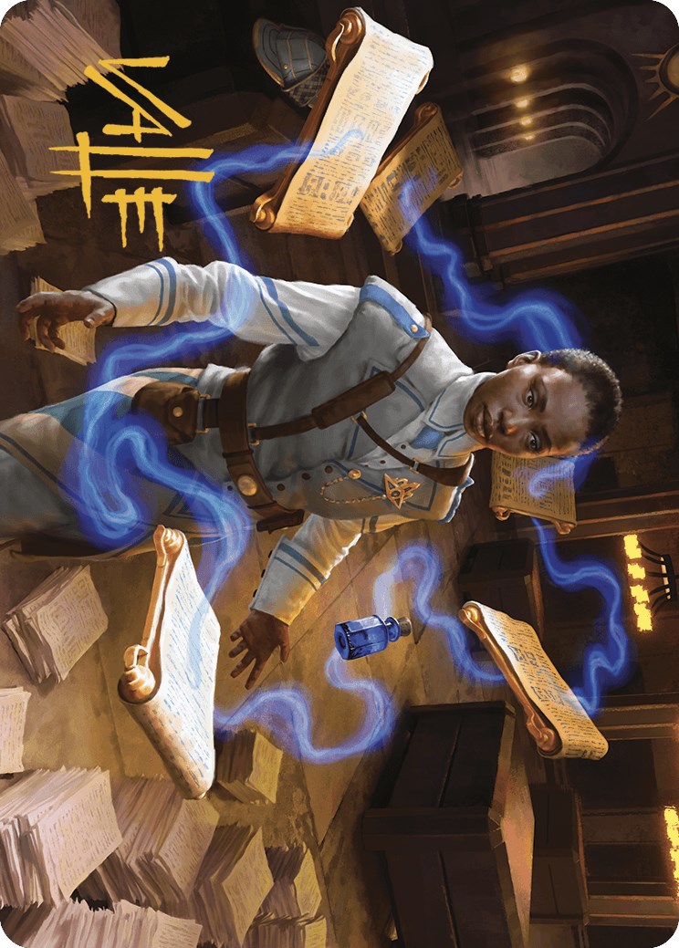 Case File Auditor Art Card (Gold-Stamped Signature) [Murders at Karlov Manor Art Series] | Jomio and Rueliete's Cards and Comics