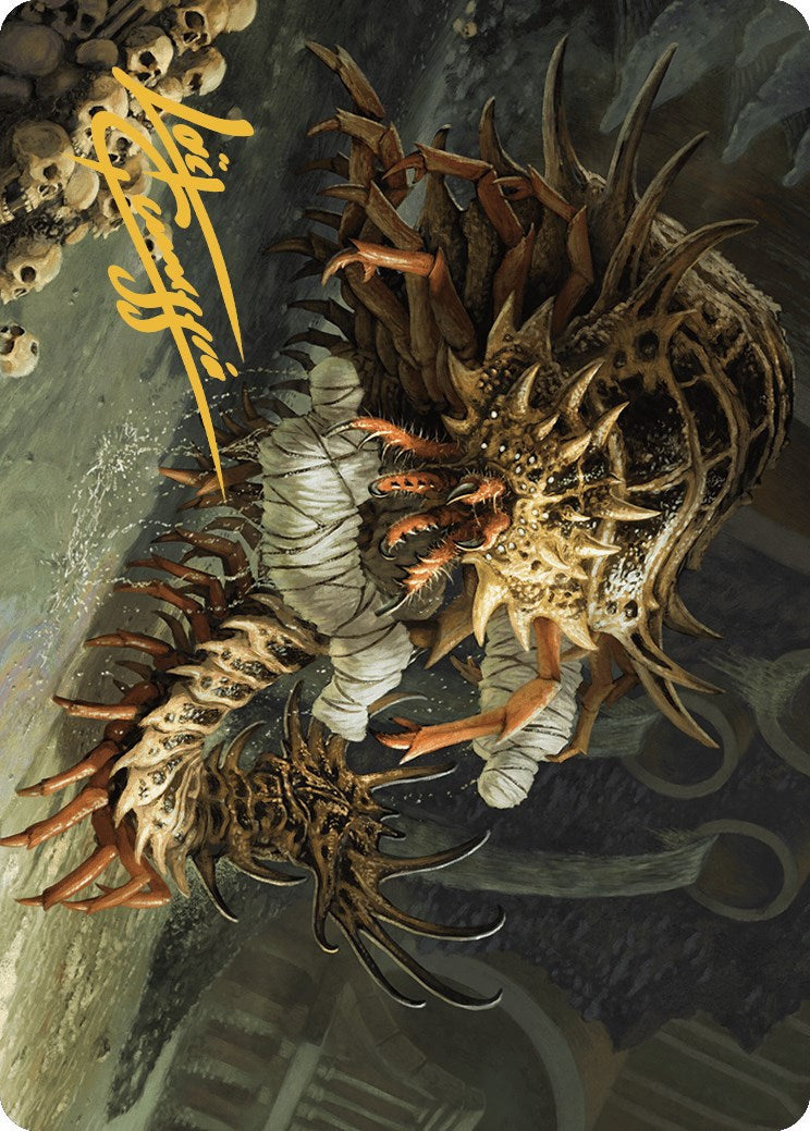 Rot Farm Mortipede Art Card (Gold-Stamped Signature) [Murders at Karlov Manor Art Series] | Jomio and Rueliete's Cards and Comics