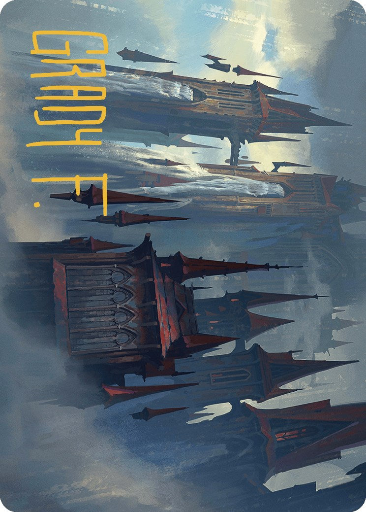 Thundering Falls Art Card (Gold-Stamped Signature) [Murders at Karlov Manor Art Series] | Jomio and Rueliete's Cards and Comics