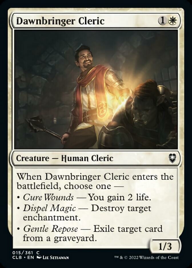Dawnbringer Cleric [Commander Legends: Battle for Baldur's Gate] | Jomio and Rueliete's Cards and Comics