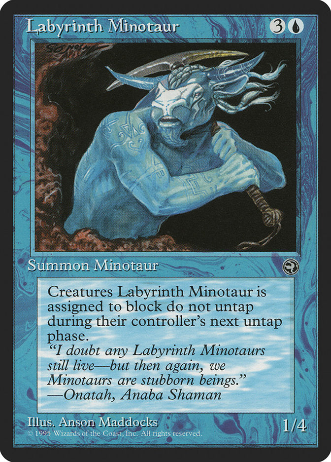 Labyrinth Minotaur (Onatah Flavor Text) [Homelands] | Jomio and Rueliete's Cards and Comics