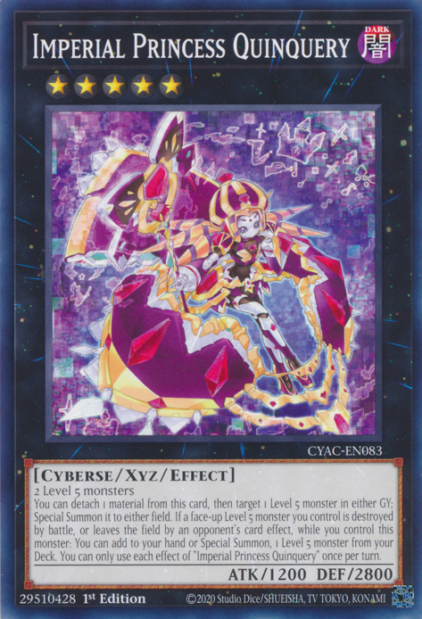 Imperial Princess Quinquery [CYAC-EN083] Common | Jomio and Rueliete's Cards and Comics