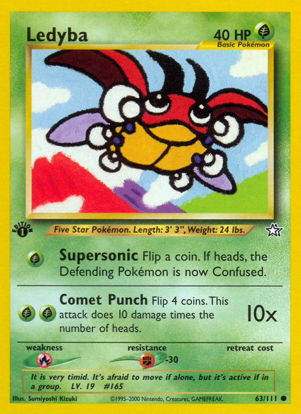 Ledyba (63/111) [Neo Genesis 1st Edition] | Jomio and Rueliete's Cards and Comics