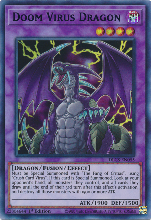 Doom Virus Dragon (Purple) [DLCS-EN055] Ultra Rare | Jomio and Rueliete's Cards and Comics