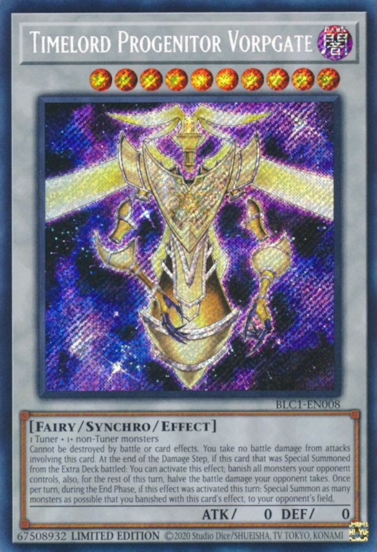 Timelord Progenitor Vorpgate [BLC1-EN008] Secret Rare | Jomio and Rueliete's Cards and Comics