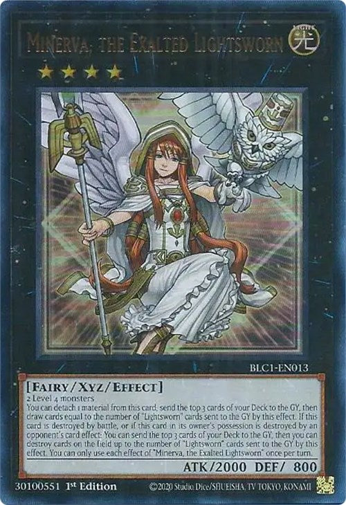 Minerva, the Exalted Lightsworn [BLC1-EN013] Ultra Rare | Jomio and Rueliete's Cards and Comics