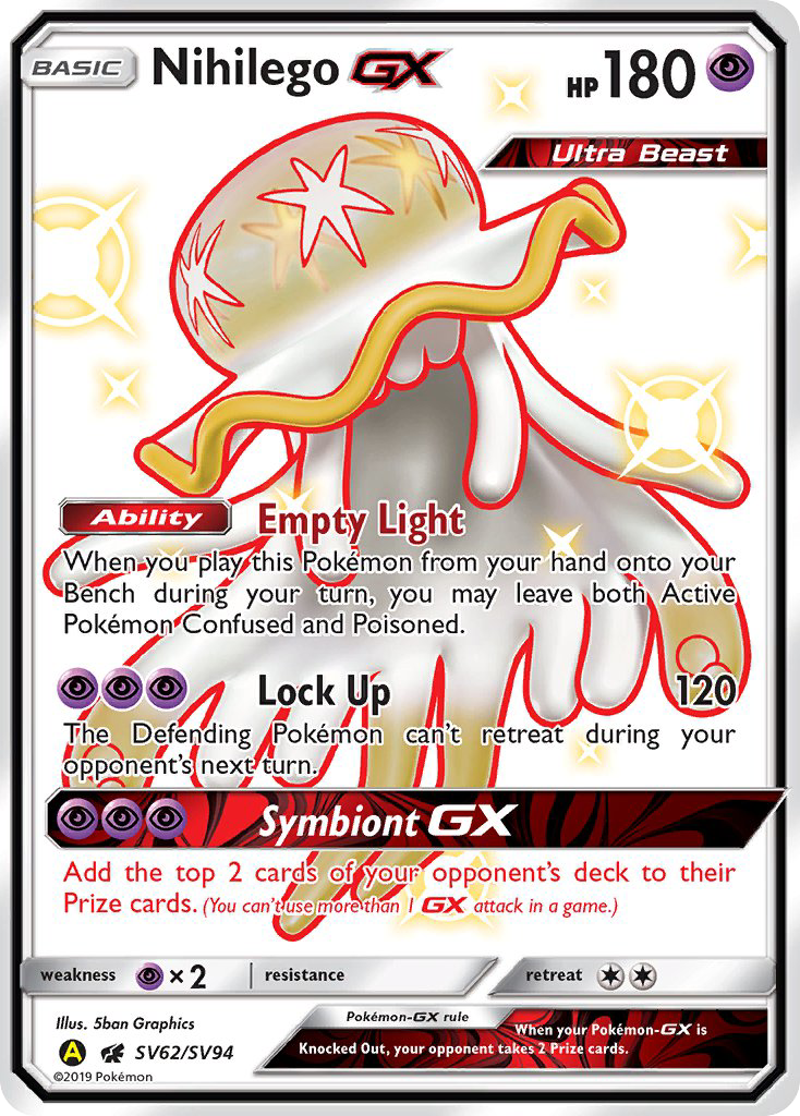 Nihilego GX (SV62/SV94) [Sun & Moon: Hidden Fates - Shiny Vault] | Jomio and Rueliete's Cards and Comics
