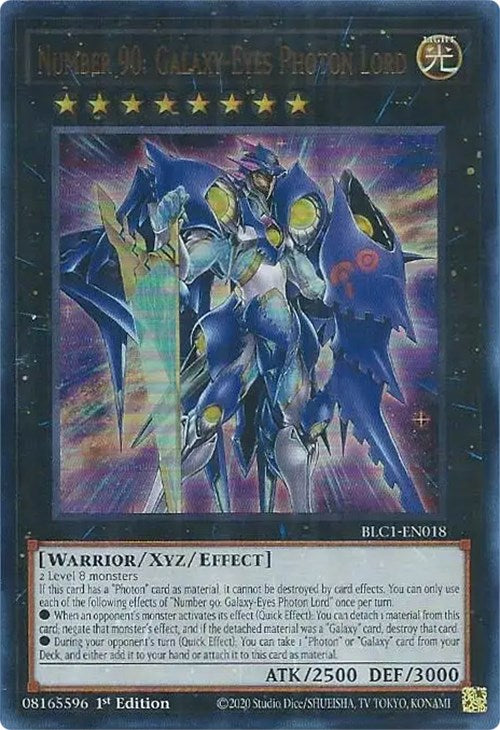 Number 90: Galaxy-Eyes Photon Lord [BLC1-EN018] Ultra Rare | Jomio and Rueliete's Cards and Comics