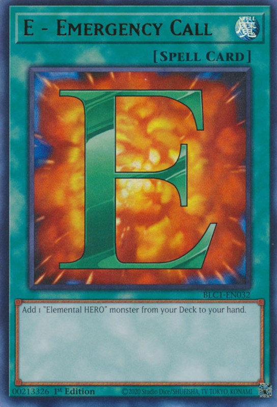 E - Emergency Call [BLC1-EN032] Ultra Rare | Jomio and Rueliete's Cards and Comics