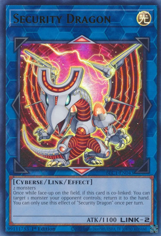 Security Dragon [BLC1-EN043] Ultra Rare | Jomio and Rueliete's Cards and Comics