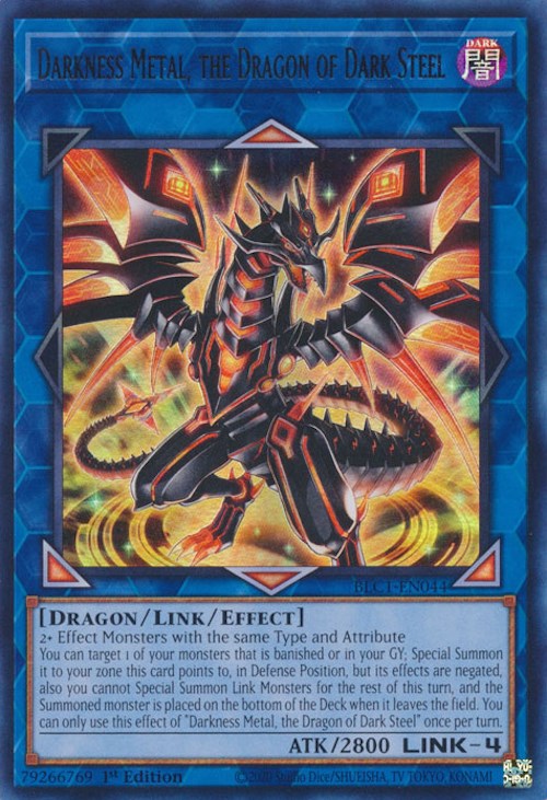 Darkness Metal, the Dragon of Dark Steel [BLC1-EN044] Ultra Rare | Jomio and Rueliete's Cards and Comics