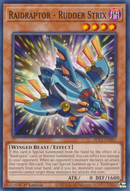 Raidraptor - Rudder Strix [BLC1-EN047] Common | Jomio and Rueliete's Cards and Comics