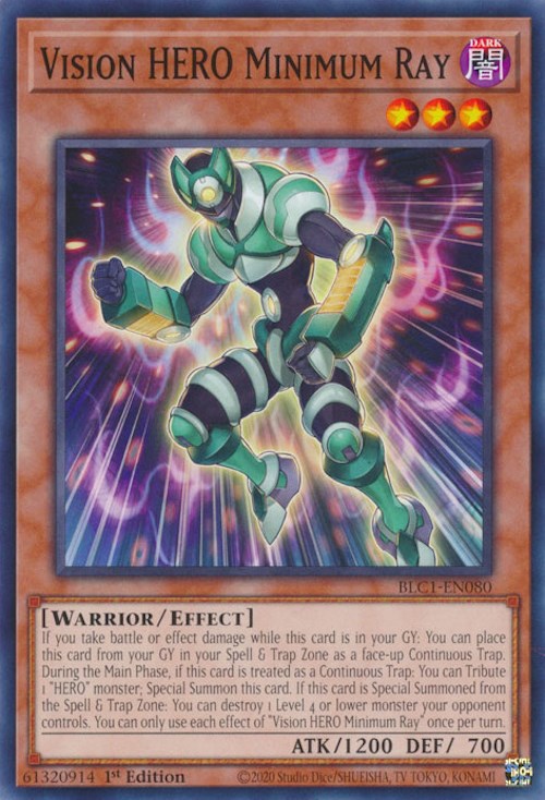 Vision HERO Minimum Ray [BLC1-EN080] Common | Jomio and Rueliete's Cards and Comics