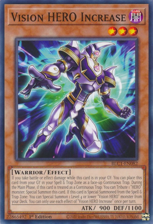 Vision HERO Increase [BLC1-EN082] Common | Jomio and Rueliete's Cards and Comics