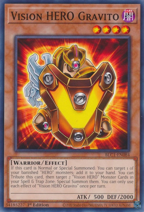 Vision HERO Gravito [BLC1-EN084] Common | Jomio and Rueliete's Cards and Comics