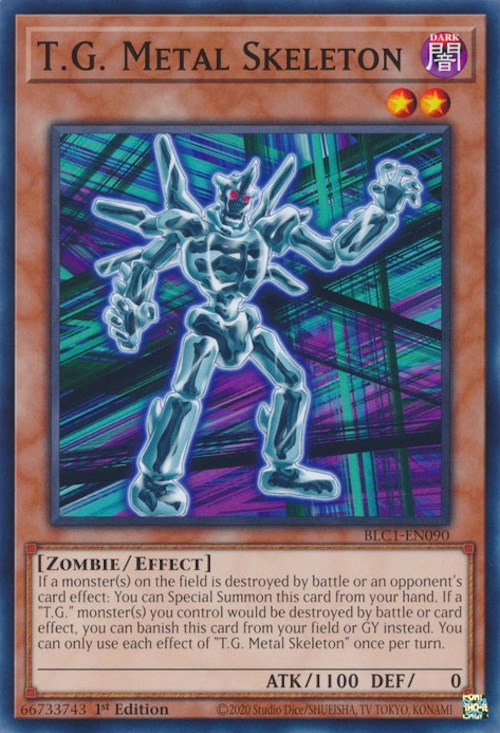 T.G. Metal Skeleton [BLC1-EN090] Common | Jomio and Rueliete's Cards and Comics