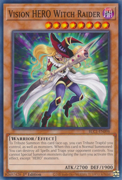 Vision HERO Witch Raider [BLC1-EN098] Common | Jomio and Rueliete's Cards and Comics
