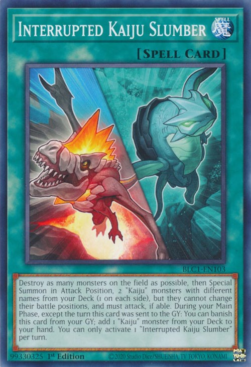 Interrupted Kaiju Slumber [BLC1-EN103] Common | Jomio and Rueliete's Cards and Comics