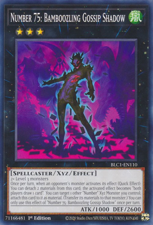 Number 75: Bamboozling Gossip Shadow [BLC1-EN110] Common | Jomio and Rueliete's Cards and Comics