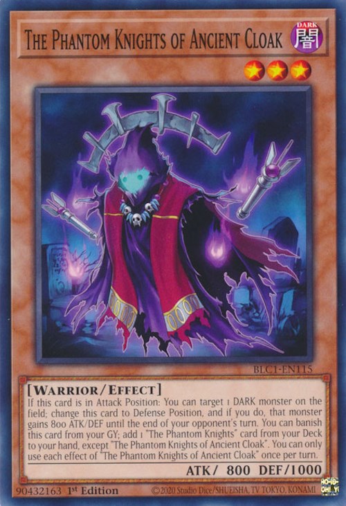The Phantom Knights of Ancient Cloak [BLC1-EN115] Common | Jomio and Rueliete's Cards and Comics