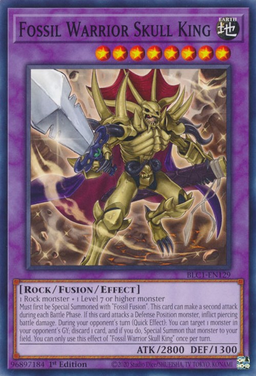 Fossil Warrior Skull King [BLC1-EN129] Common | Jomio and Rueliete's Cards and Comics