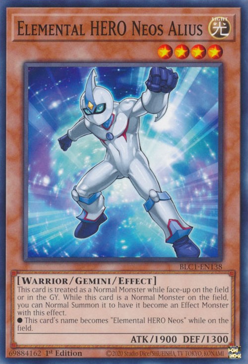 Elemental HERO Neos Alius [BLC1-EN138] Common | Jomio and Rueliete's Cards and Comics
