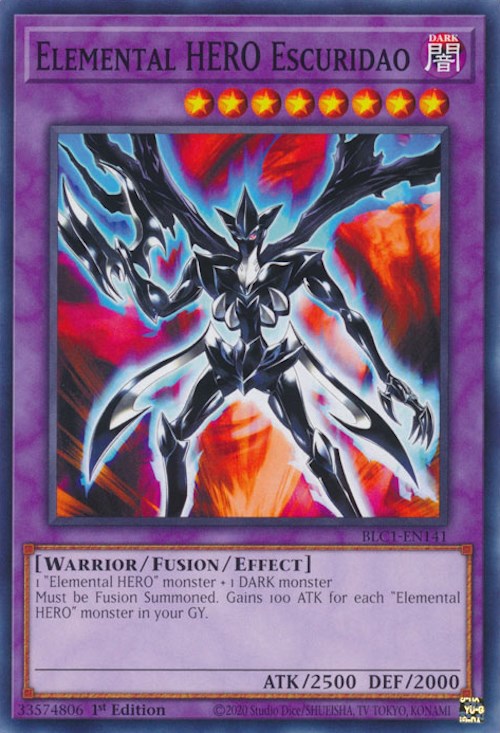 Elemental HERO Escuridao [BLC1-EN141] Common | Jomio and Rueliete's Cards and Comics
