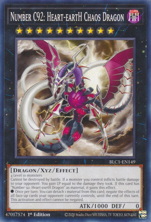 Number C92: Heart-eartH Chaos Dragon [BLC1-EN149] Common | Jomio and Rueliete's Cards and Comics