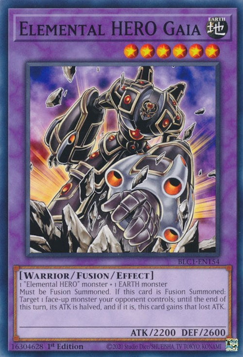 Elemental HERO Gaia [BLC1-EN154] Common | Jomio and Rueliete's Cards and Comics