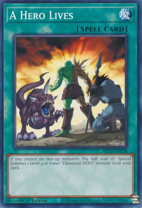 A Hero Lives [BLC1-EN158] Common | Jomio and Rueliete's Cards and Comics