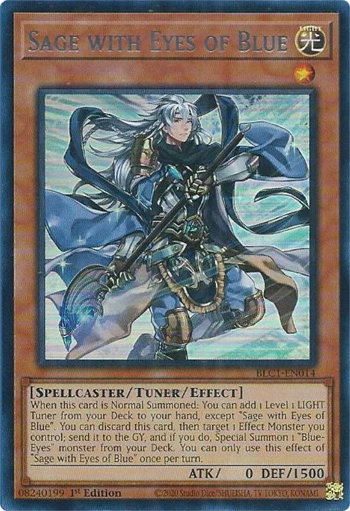 Sage with Eyes of Blue (Silver) [BLC1-EN014] Ultra Rare | Jomio and Rueliete's Cards and Comics
