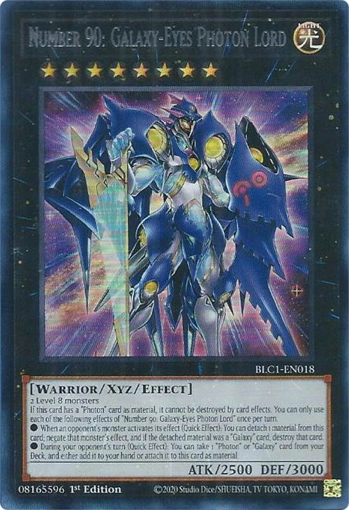 Number 90: Galaxy-Eyes Photon Lord (Silver) [BLC1-EN018] Ultra Rare | Jomio and Rueliete's Cards and Comics