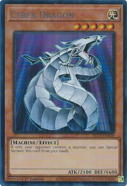 Cyber Dragon (Silver) [BLC1-EN020] Ultra Rare | Jomio and Rueliete's Cards and Comics