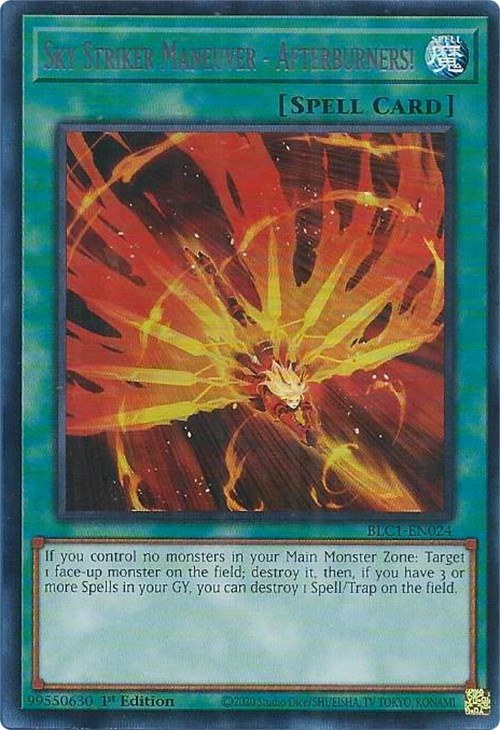 Sky Striker Maneuver - Afterburners! (Silver) [BLC1-EN024] Ultra Rare | Jomio and Rueliete's Cards and Comics
