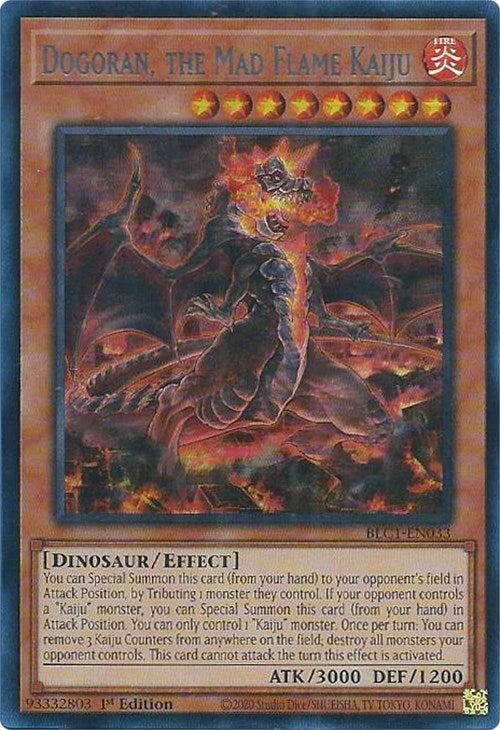 Dogoran, the Mad Flame Kaiju (Silver) [BLC1-EN033] Ultra Rare | Jomio and Rueliete's Cards and Comics