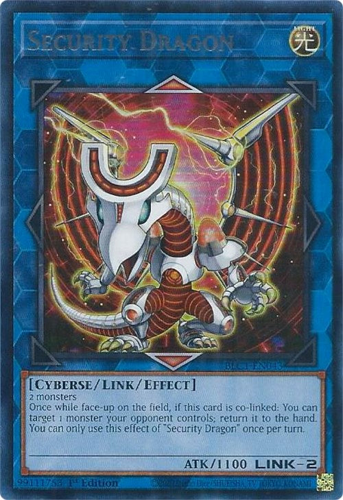 Security Dragon (Silver) [BLC1-EN043] Ultra Rare | Jomio and Rueliete's Cards and Comics