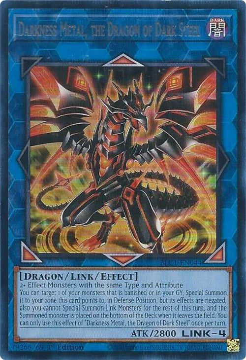 Darkness Metal, the Dragon of Dark Steel (Silver) [BLC1-EN044] Ultra Rare | Jomio and Rueliete's Cards and Comics