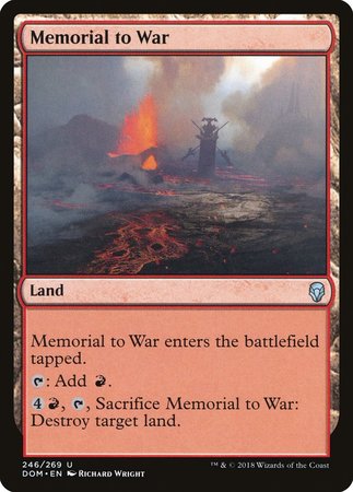 Memorial to War [Dominaria] | Jomio and Rueliete's Cards and Comics