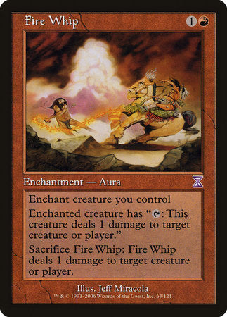 Fire Whip [Time Spiral Timeshifted] | Jomio and Rueliete's Cards and Comics