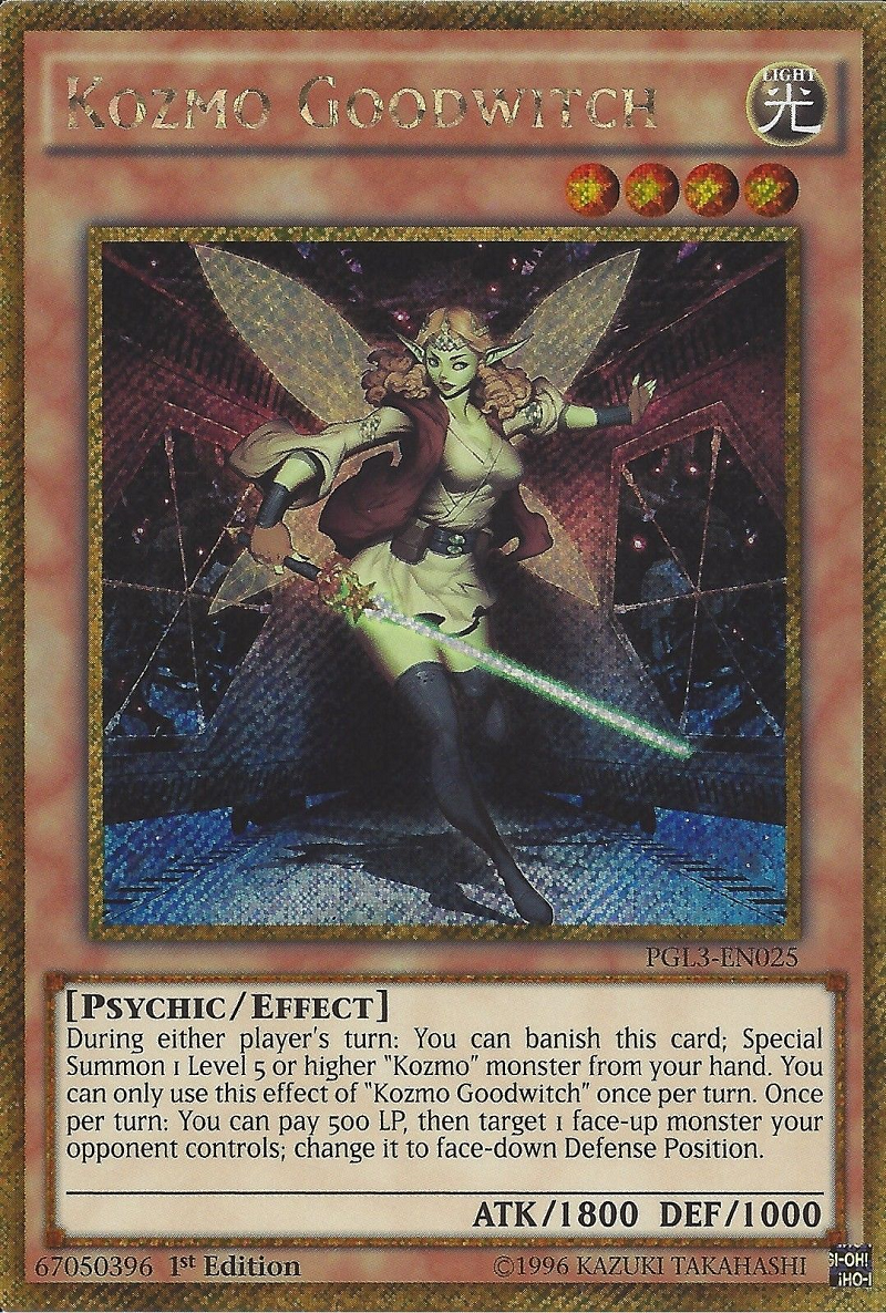 Kozmo Goodwitch [PGL3-EN025] Gold Secret Rare | Jomio and Rueliete's Cards and Comics