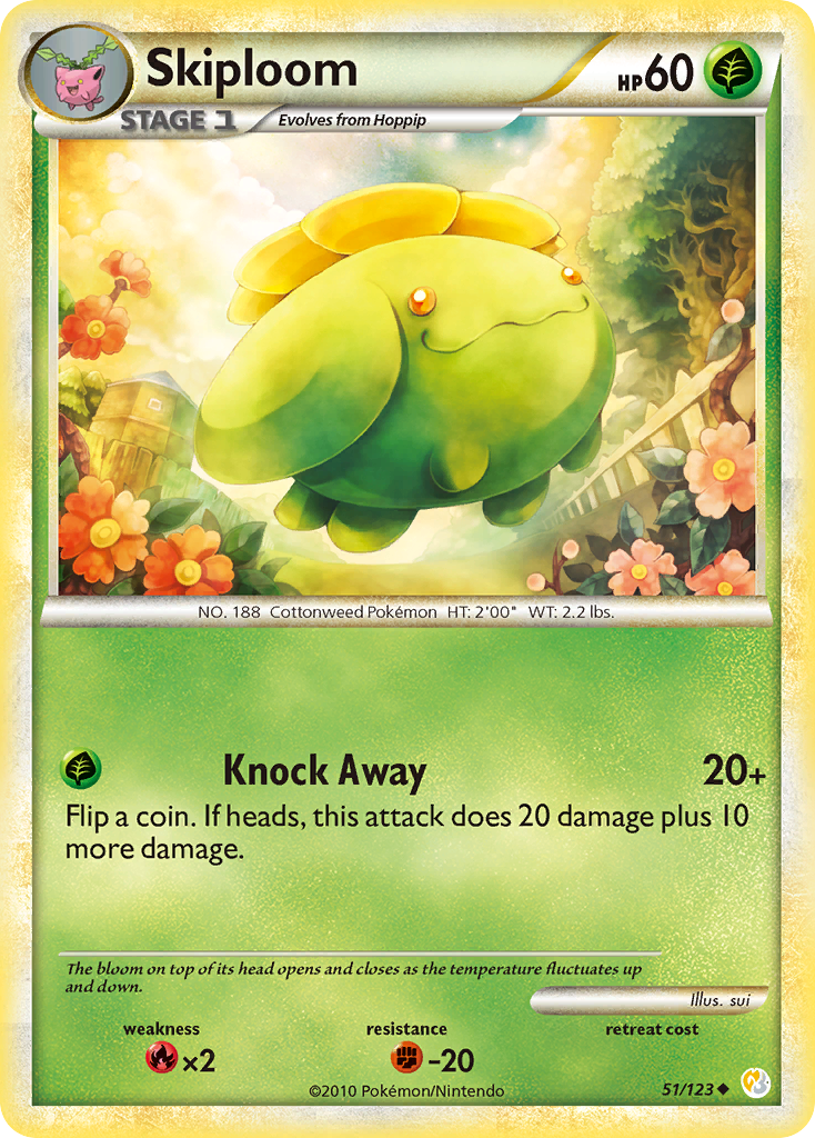 Skiploom (51/123) [HeartGold & SoulSilver: Base Set] | Jomio and Rueliete's Cards and Comics