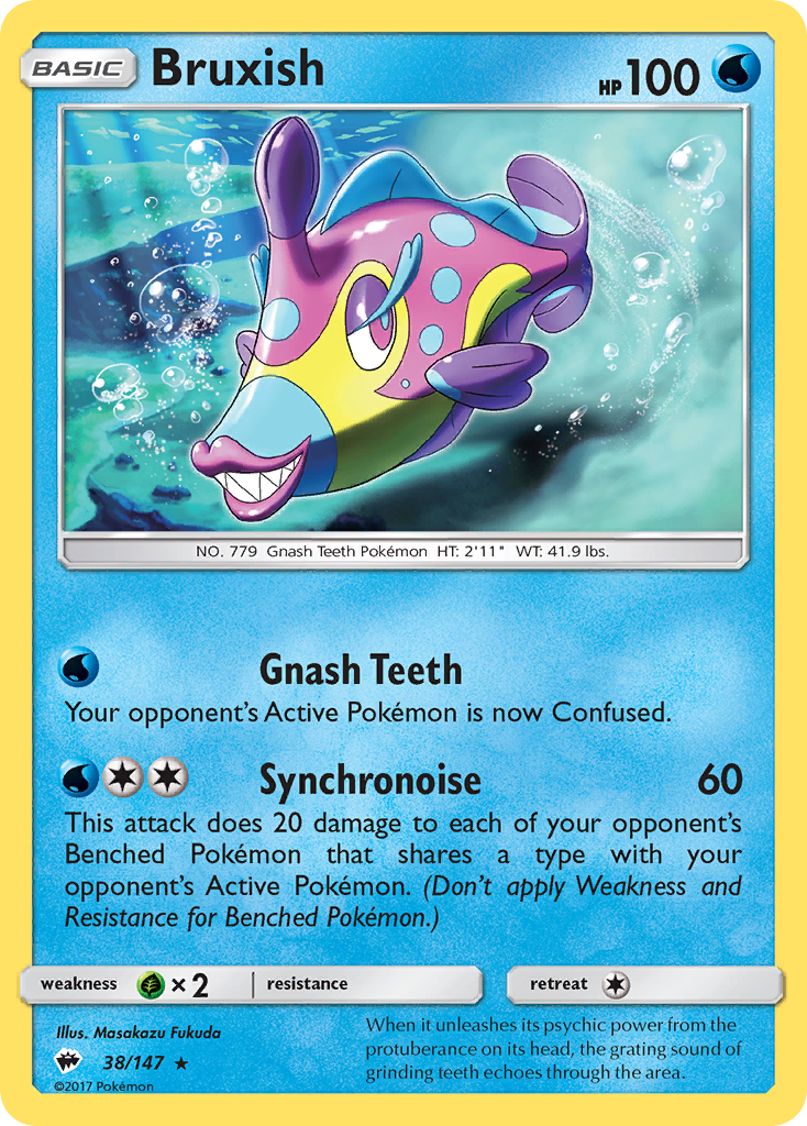 Bruxish (38/147) [Sun & Moon: Burning Shadows] | Jomio and Rueliete's Cards and Comics