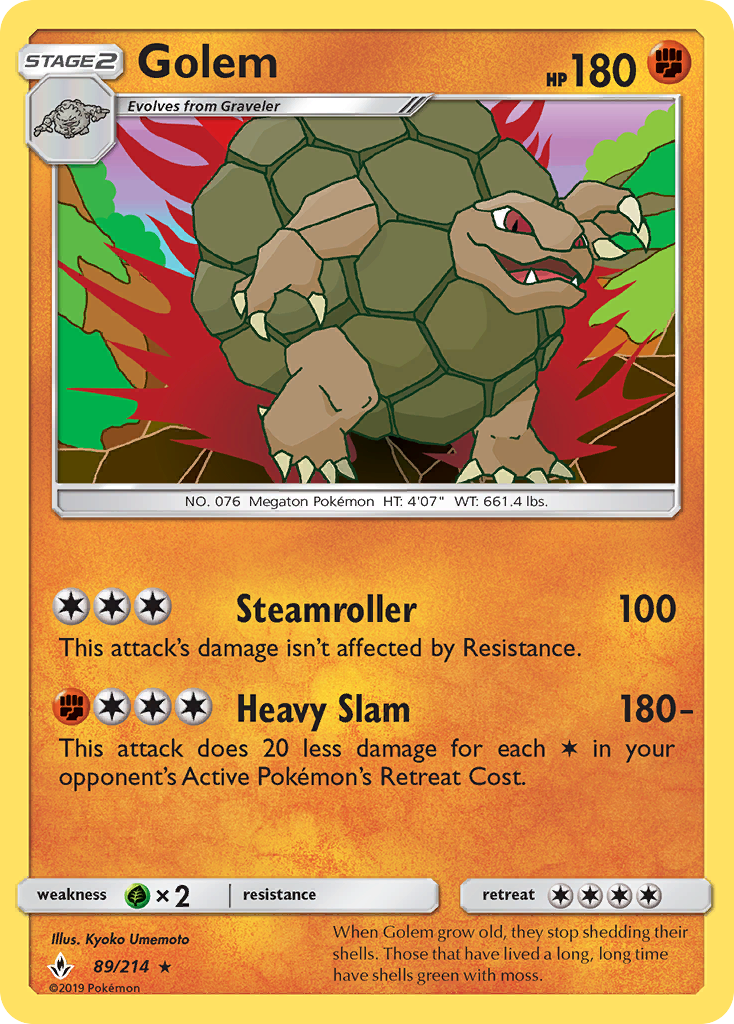 Golem (89/214) [Sun & Moon: Unbroken Bonds] | Jomio and Rueliete's Cards and Comics