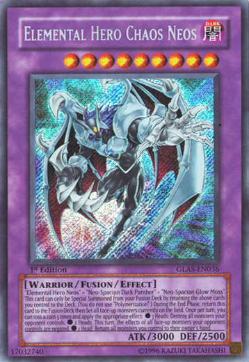 Elemental Hero Chaos Neos [GLAS-EN036] Secret Rare | Jomio and Rueliete's Cards and Comics